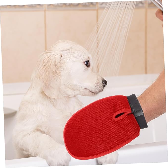 balacoo Pet Massage Brush Glove Double Sided Glove Brush Dog Dematting Comb Pet Shaver for Cats and Grooming