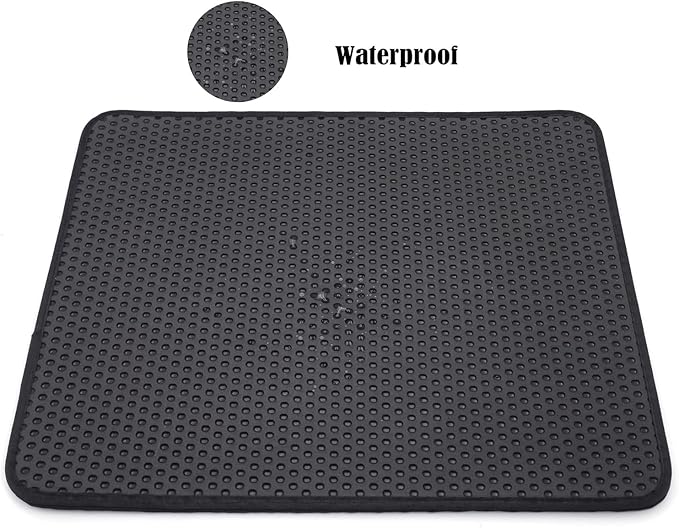 XKMT- Animal Pet Supplies Cats Litter & Housebreaking 30X40 Black Cat litter Mat Double Layer Pad Trapper Folding Pad EVA Foam Rubber