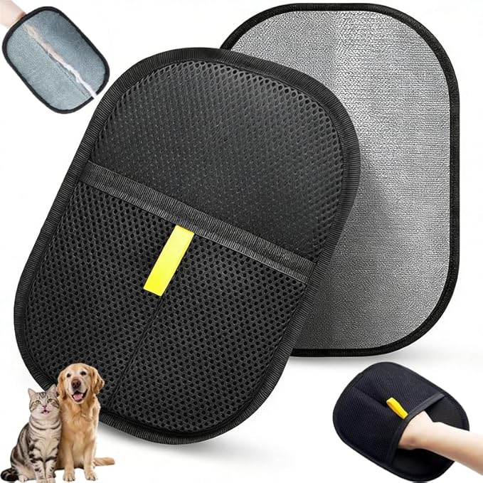 Pet Hair Removal Glove for Cats & Dogs, Electrostatic Reusable Magic Brush Pet Hair Remover Tool for Couch, Furniture,Car Seat,Pet Grooming