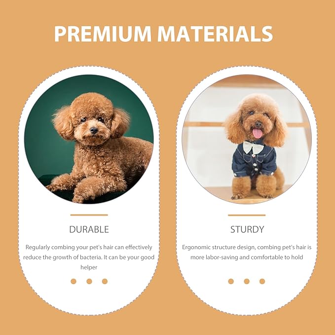 NUOBESTY Pet Comb Dematting Grooming Comb Lightweight Aluminum Small Size for Dog and Cat Hair Care with Tangle Removal Function