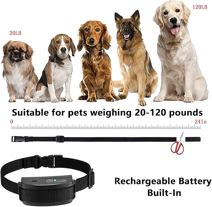 Basic In-Ground Pet Fence - Underground 2 Dogs Fence System, Electric Fence for 2 Dogs Training Collars for Dog Over 20lb, Wireless Electric Dog Fence System (2 Dog System)
