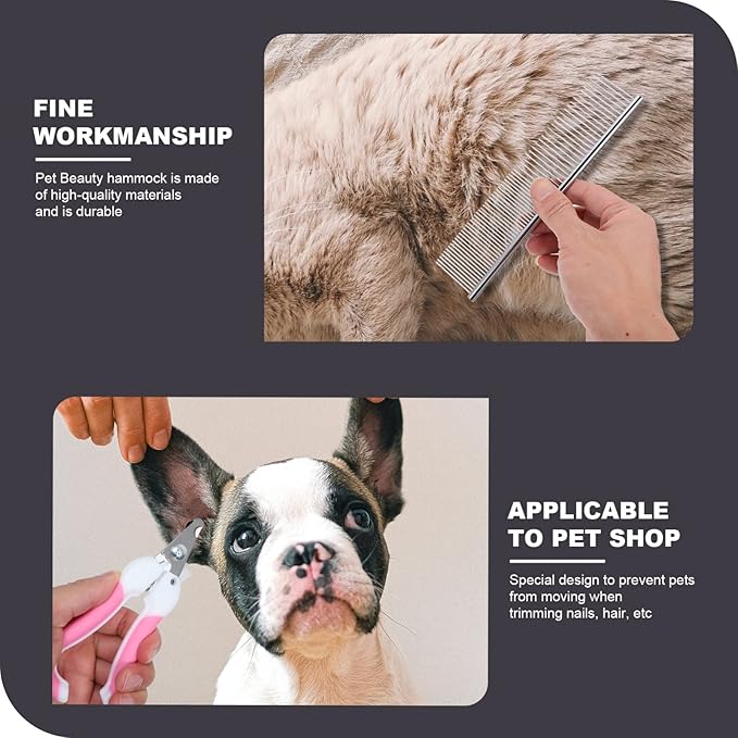Totority 1set Grooming Hammock Pet Nail Trimming for Small to Medium Pets Breathable and Washable Design Convenient for Home Shop Use
