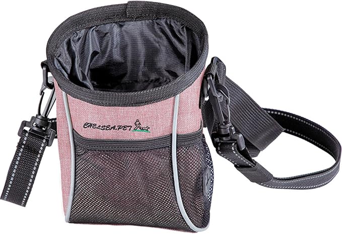 Peiiwdc Dogs Treat Pouches for Walking with PoopBagHolder Dog Training Waist Bag Pet Treat Outdoor Pet Supplies Dog Training