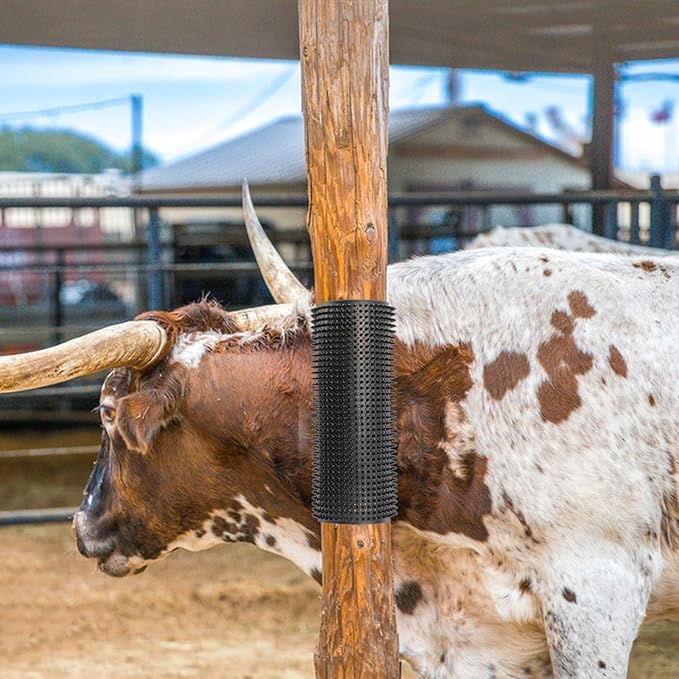 2 pcs Horse Cattle Scratchers, Horse Scratching Post, Super Soft Massage Brush Kit for Equine Bovine, Scratching Itch Relief Pad for Small Farm Animal Goat Sheep Cow Dog