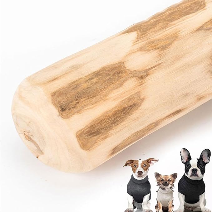 Natural Coffee Wood Dog Chew Toy Large 𝐷𝑢𝑟𝑎𝑏𝑙𝑒 Teething Stick for Puppies Aggressive Chewers Dental Clean Teeth Low Calorie Stress Relief Pet Supplies