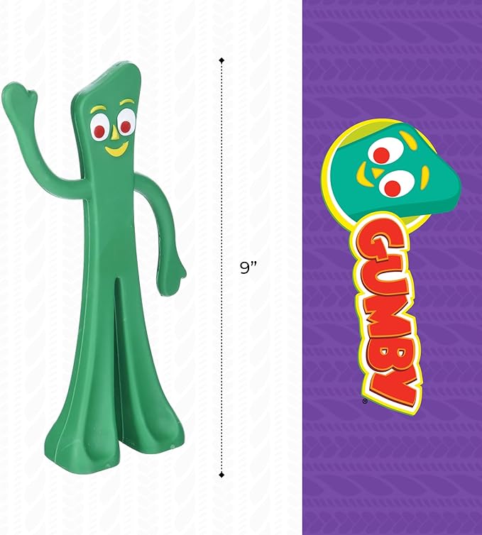 Multipet Gumby Latex Dog Toy - Squeaky Toy for All Dogs - Easy-to-Clean Dog Squeaky Toys - for Cuddling, Chewing & Playing - Cute Pet Toy (9", Green)
