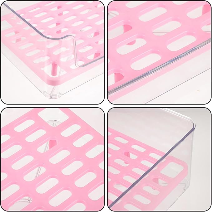Pet Litter Box Semi-Enclosed Acrylic Cat Toilet with Anti-Splash Design Medium Size Pink Portable Cat Bedpan for Indoor Housebreaking
