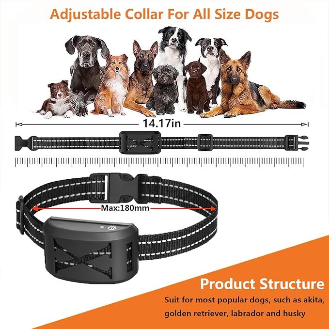 Wireless Dog Fence, Outdoor Pet Electric Boundary Containment System, Shock Collar for Large Dogs, Adjustable Vibration & Shock, Waterproof Rechargeable Training Collar, for 1 2 3 Dogs,for3d