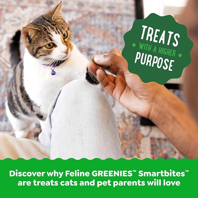 Greenies Feline Smartbites, Cat Treats Healthy Recipe, Indoor Cat Treats, Tuna Flavor, 2.1 oz. Pack