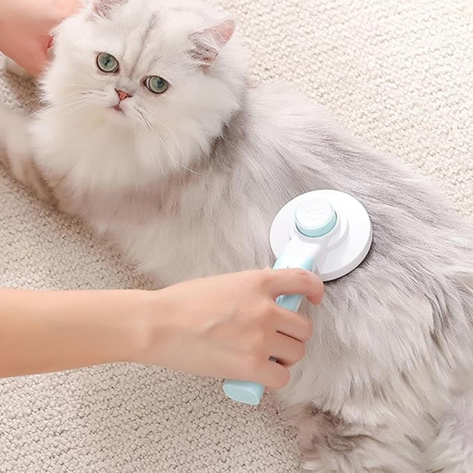 Cat Brush for Shedding,Automatic Rechargeable Massage Comb,Long Hair Dog Brush Massage Comb - for Long Short Hair Undercoat Removal Cleaning Bathing Dematting Indoor Home