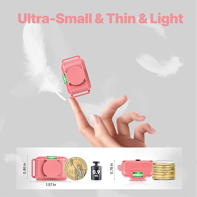 Lightest No Shock Dog Training Collar with 2000ft Remote,Tiniest Vibrating Dog Collar,Vibration Collar for Small Dogs 5-15lbs & Medium Large Dogs, Safe Lock, Beep, Vibrate, No Prongs, Waterproof,Pink