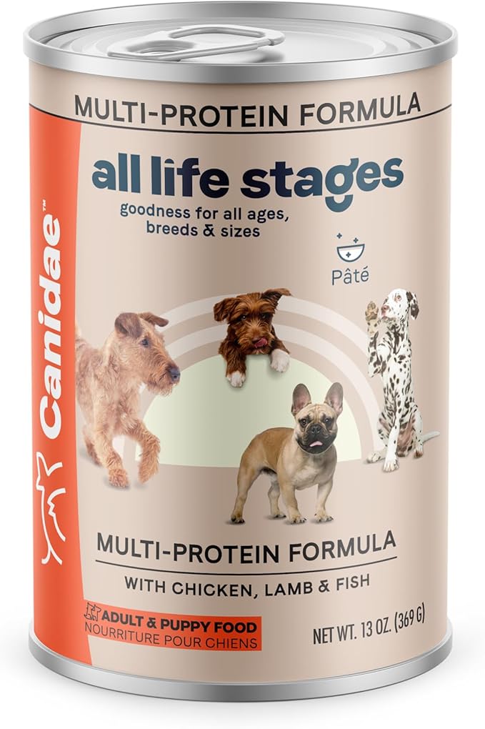 Canidae All Life Stages Premium Wet Dog Food for All Breeds, All Ages, Multi-Protein with Chicken, Lamb & Fish, 13 Ounce (Case of 12)