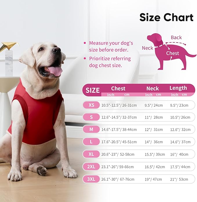 Fleece Lining Dog Hoodie with Harness Built in,Extra Warm Medium Dog Jacket in Winter Doggie Coats with Hooded,Red L
