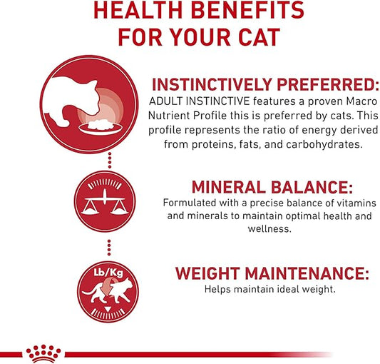 Royal Canin Feline Health Nutrition Adult Instinctive Adult Chunks in Gravy Cat Food, 3 oz (Pack of 12)