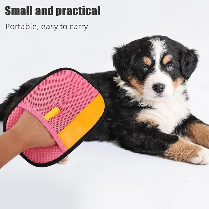 GLEAVI 3pcs Reusable Static Pet Hair Removal Gloves for Cats and Dogs, Electrostatic Grooming Mitts for Fur Cleaning, Soft Comfortable Material, Suitable for Home and Car Use