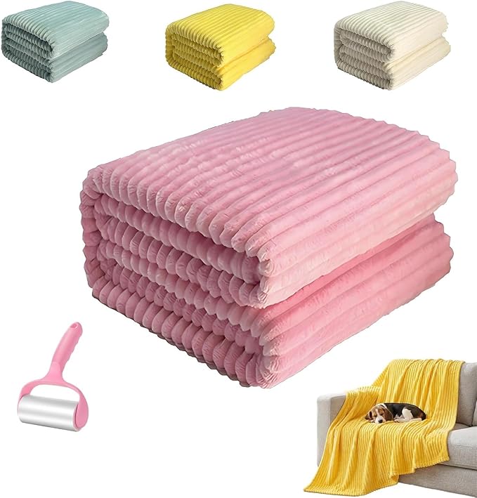 Emotional Support Dog Blanket, Soft Plush Security Blanket for Dogs & Cats, Calming Comfort Throw for Couch Bed Kennel Crate, Machine Washable Pet Supplies(Powder Red,47.24 * 78.74")
