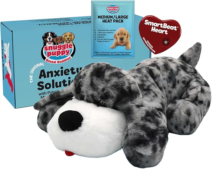 Snuggle Puppy Original for Large Breeds - Heartbeat Puppy for Dogs - Pet Anxiety Relief and Calming Aid - Comfort Dog Toy - Behavioral Training and Sleep Aid Cuddle Buddy - Great Dane