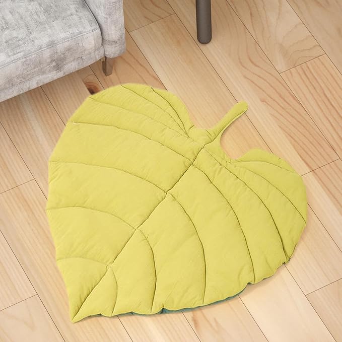 Dog Mat Pet Sleeping Mat Comfortable Soft,Supplies,Large,Decoration Pet Pad Dog Bed Mat for Small Medium Dog Kitten, Heart Shaped Leaf
