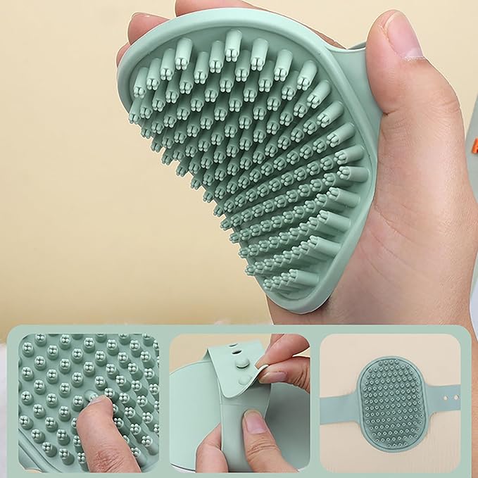 Grooming Brush Kit 8pcs for Shedding Matted Fur Self-Cleaning with Cat Dog Grooming Scissors Flea Comb Pet Grooming and Comb Bath Brush for Indoor Long-Haired Cats