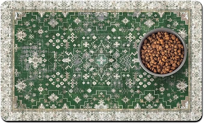 Pet Food Mats for Floor, Absorbent Dog Mat for Food and Water Dispenser Mat, Dog Food Mat Quick Dry Cat Food Mat Pet Supplies