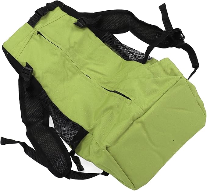 Drfeify Pet Carrier Backpack Ventilated Mesh Comfortable Front Back for Outdoor Traveling Cat Dog Supplies (Green)