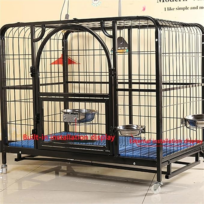 Stainless Steel Pet Water and Food Bowls for Dogs & Cats Drinking and Feeding Container with Stand Easy to Install Pet Supplies(Small Size)