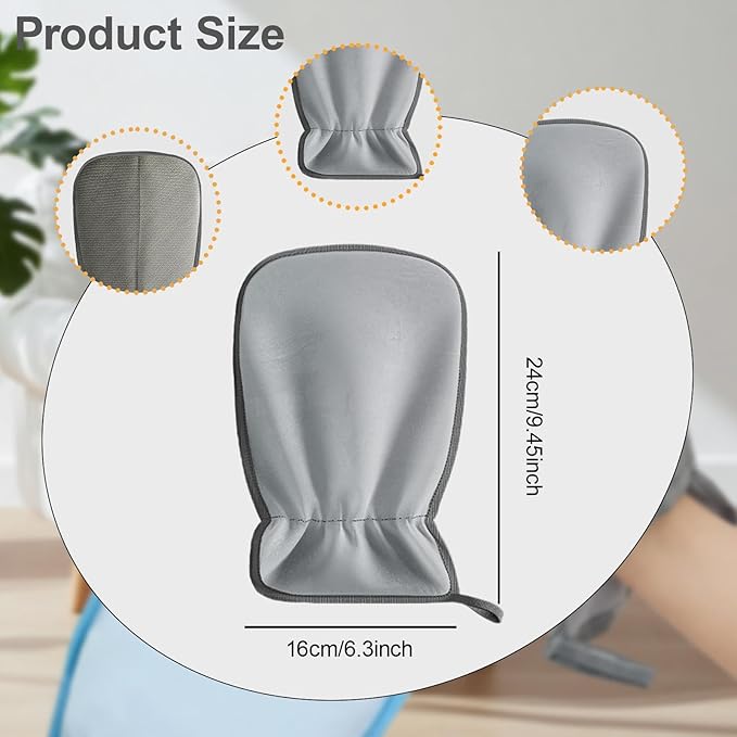 Pet Hair Removal Glove, Efficient, Grooming Glove Easy Cleaning Cat Hair Remover for Cats, Gray