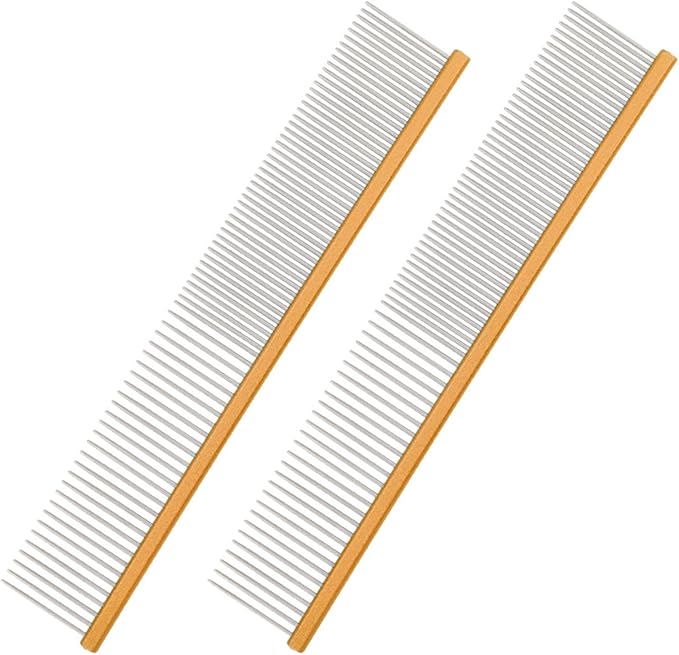 Pet Comb for Cats Shedding Hair Dog Deshedding Comb Cats Comb Hair Remover for Dogs Cats Hair Grooming 2PCS