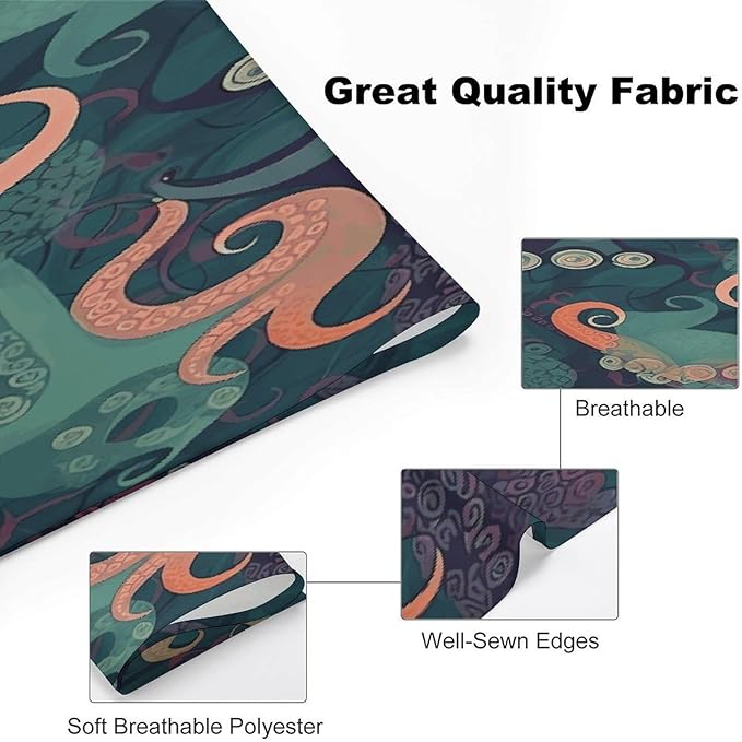Dog Bandana Spring Pet Scarf Adjustable Triangle Abstract Octopus Printing Dog Bib Washable Polyester Puppy Bandana for Small Medium Large Dogs Cat Birthday Party Supplies
