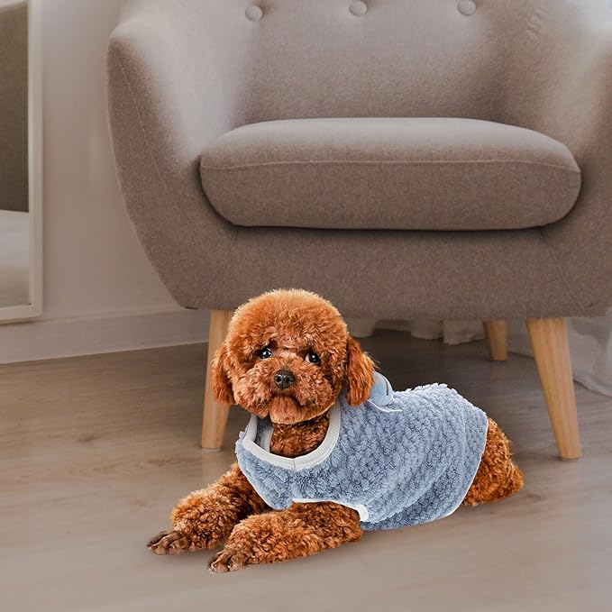 Bee Dog Vest Costume Small Dog Shirt Denim Blue Pet Clothes XL Size Party Supplies