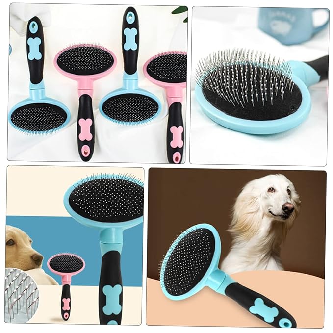 POPETPOP Cat Hairbrush Pet Supplies Comb Brush Cat Grooming Tool Soft Round Tips