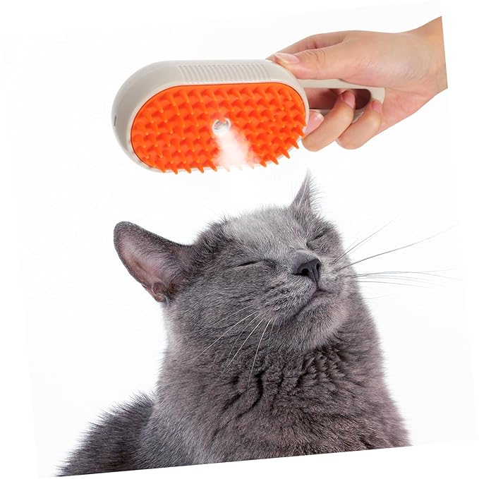 Pet Grooming Brush with Spray Long Haired Cat Dog Shedding Control Lightweight Portable Effortlessly Removes Loose Hair Versatile Grooming Tool for