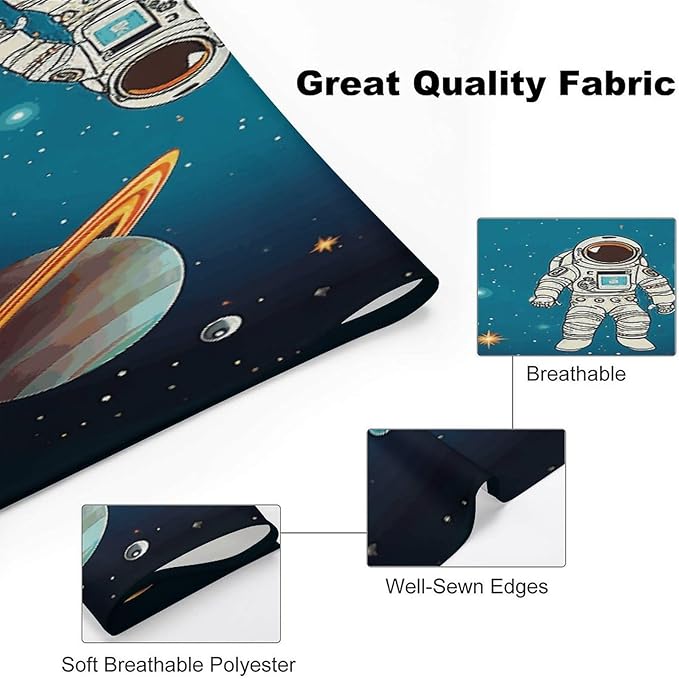 Dog Bandana Spring Pet Scarf Adjustable Triangle Outer Space Rocket Astronaut Printing Dog Bib Washable Polyester Puppy Bandana for Small Medium Large Dogs Cat Birthday Party Supplies