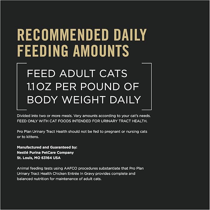 Purina Pro Plan Urinary Tract Health Chicken Entree in Gravy Cat Food - 3 oz. Pull-Top Cans,(Pack of 48)