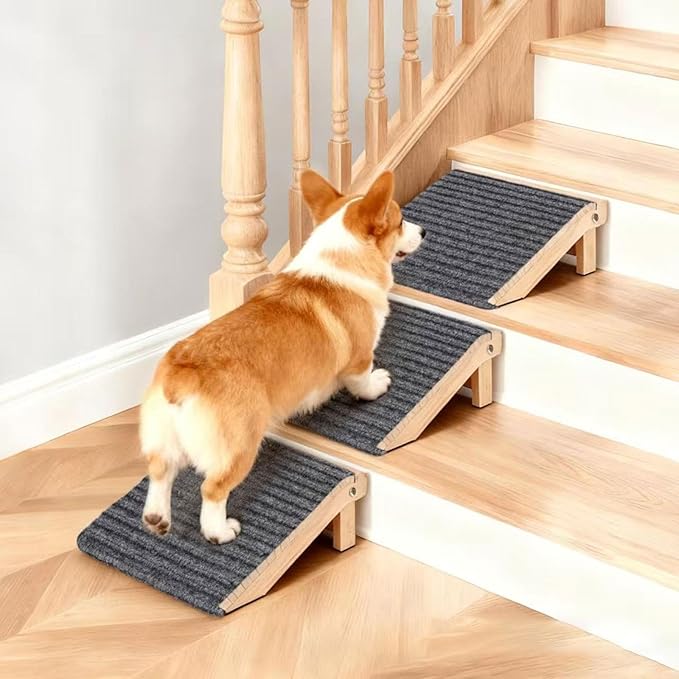 Dog Ramp Stairs Pet Supplies Wood Pet Ramp for Senior Injured Dogs Sofa Bed