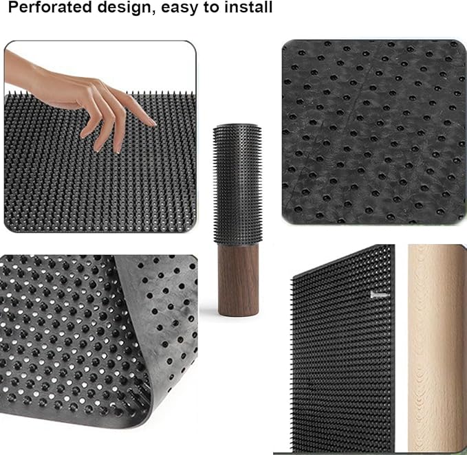 2 PCS Dog Scratching Post Pad, Soft Touch Itch Relief Pad for Horse Cow Goat Sheep, PVC Dog Back Scratcher, Massage Bed Massage Brush for Wooden Stake Wall Sofa Ground 11.8 x 11.8 Inch