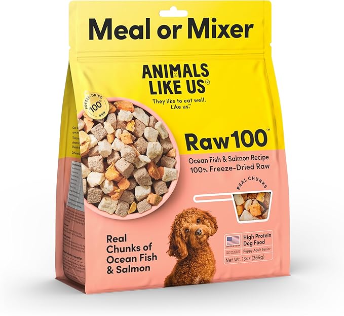 Raw100 Freeze-Dried Chicken Organs Dog Food, Meal or Mixer, High Protein, Complete and Balanced, No Corn or Wheat,13oz