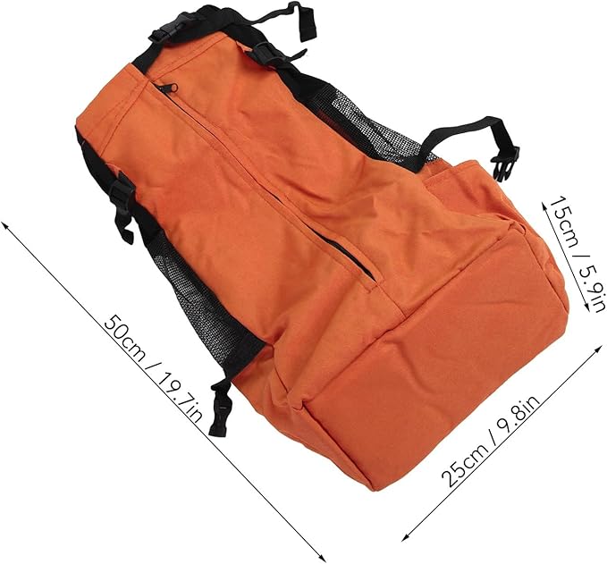 Drfeify Pet Carrier Backpack Ventilated Mesh Comfortable Front Back for Outdoor Traveling Cat Dog Supplies (Orange)