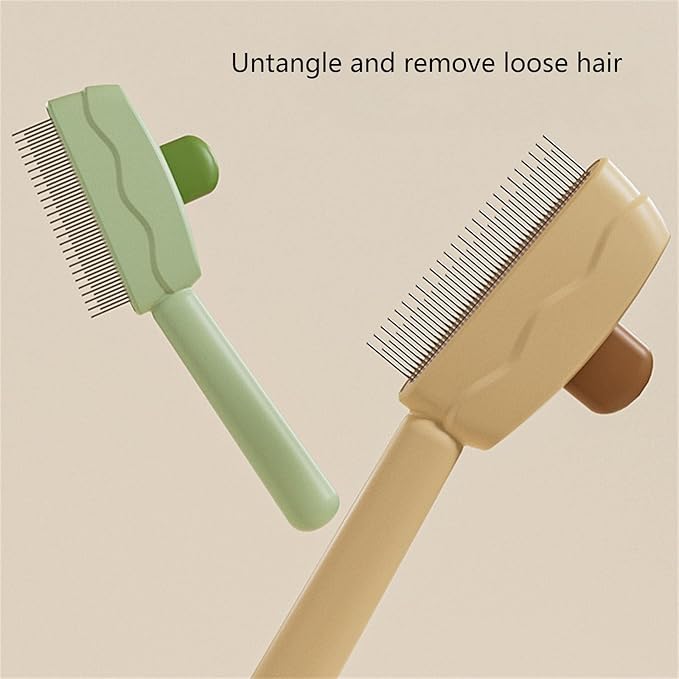 Cat Deshedding Brush with Massage Function ABS Cat Grooming Tool for Shedding Control and Coat Care