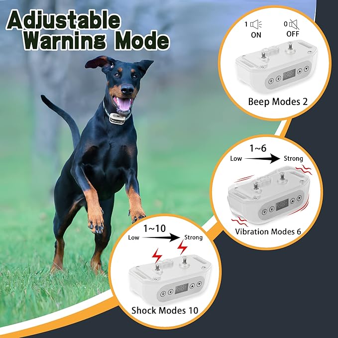 GPS Wireless Dog Fence System for 2 Dog, Electric Satellite Technology Pet Containment System by GPS Signal Boundary Pets with Waterproof & Rechargeable Collar Receiver (White)