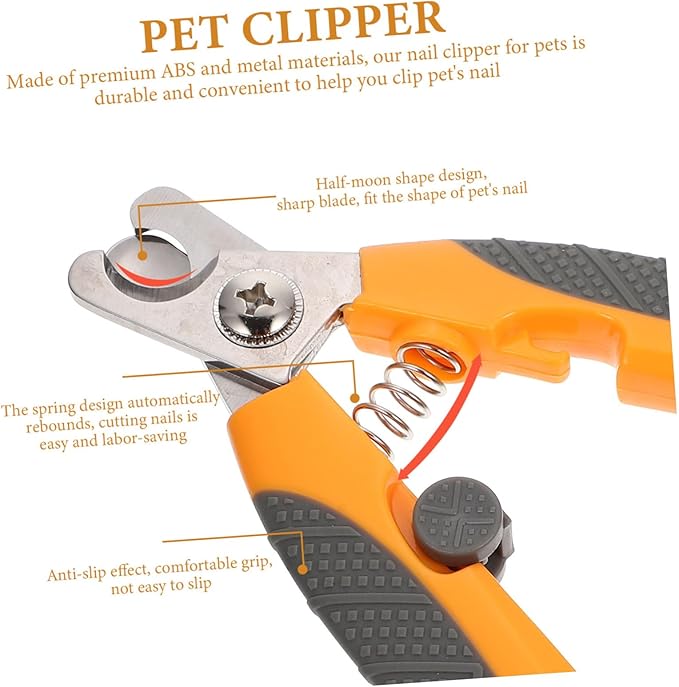 BESPORTBLE Household Cat Nail Clipper Ergonomic Pet Clipper for Dogs and Cats Portable Nail Trimmer for All Breeds and Design for Easy Grooming