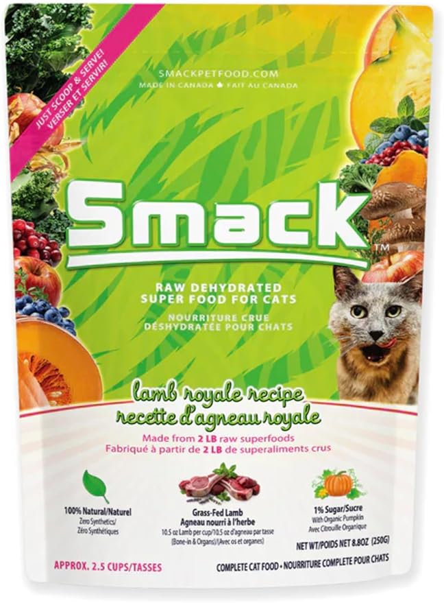 Smack Raw Dehydrated Lamb Royale Cat Food (8.8oz)