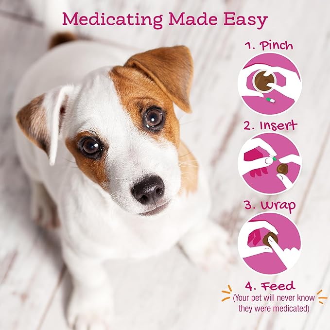 Riley's Pill Wrap for Dogs - Delicious Peanut Butter Flavored Pill Paste for Dogs - Wrap Pills, Capsules, Tablets in a Pocket or Pouch to Mask The Taste & Make Pill Time Easy - 8 oz (Pack of 2)