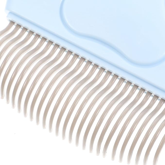 SUPVOX 2Pcs Cat Grooming Combs Indoor Hair Tool for Pets Stainless Steel Abs Material Comfortable Cat Paw Massage Brush for De-shedding and Hair Removal Suitable for Daily Use and Bath