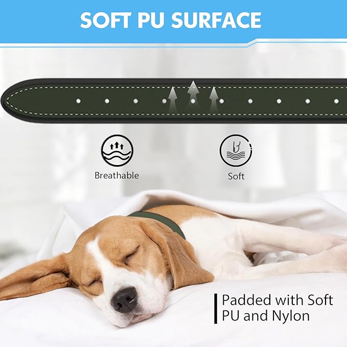 GPS Tracker for Dogs, 2 in 1 Pet Tracking Smart Collar (Only iOS), No Monthly Fee GPS Tracker Dog Collar, Real-time Location Comfortable PU Tracker Tag for Small, Medium Large Dogs(Locator Included)