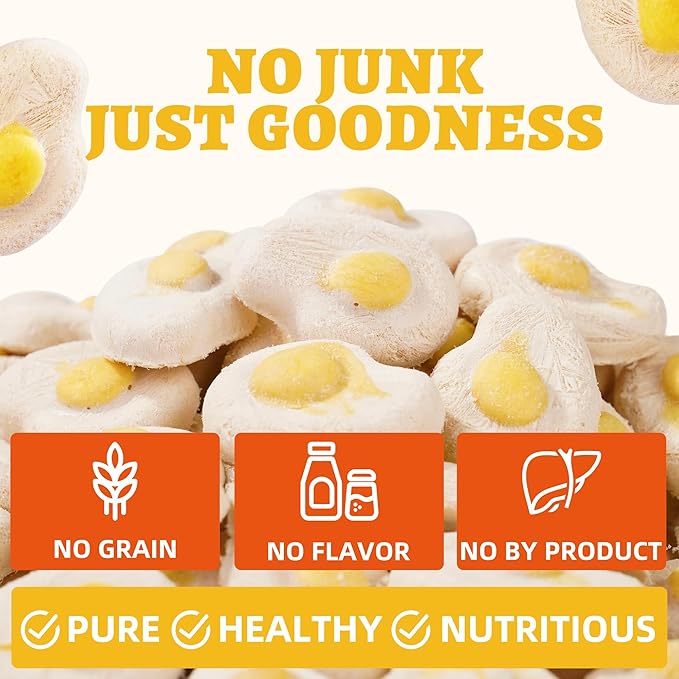 Wellix Sunny Bites Freeze Dried Chicken Treats for Cat&Dog - Healthy Cat Treats for Indoor Cats -Supports Immunity&Gut Healthy for Training Kitten Snack or Puppy Treat 3.5oz