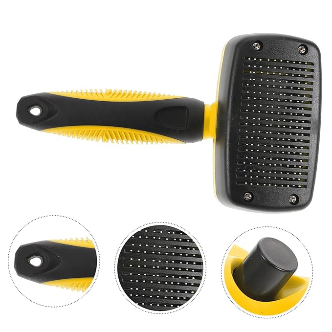 KESYOO Self- Pet Grooming Brush for Cats and Ergonomic Handle Bristles Removes Loose Hair Effortlessly for All Fur Types
