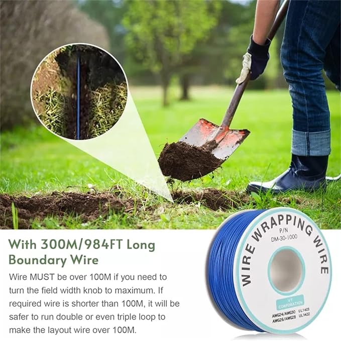 Wireless Electric Dog Fence System,In-ground/Aboveground Pet Boundary Containment System,Covers up to 1/2 Acre(650 Ft Wire,Waterproof & Rechargeable Collar,Shock/Tone Correction,for 1 2 3 Dogs),A,300M