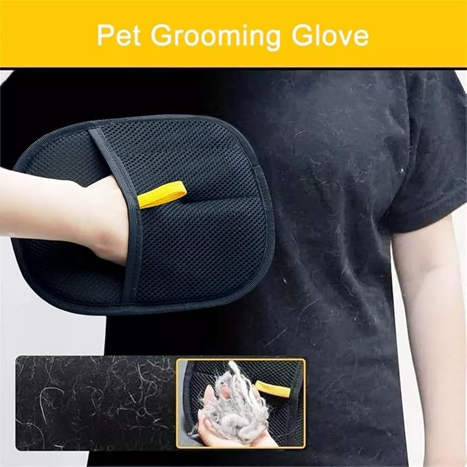 Double-Sided pet Grooming Gloves, Pet Gloves Grooming for Dogs, Cat Grooming Gloves, Celery Pets, Pet Grooming Gloves, Versatile Grooming Gloves for Washing, Deshedding, Drooming (2 Pcs)