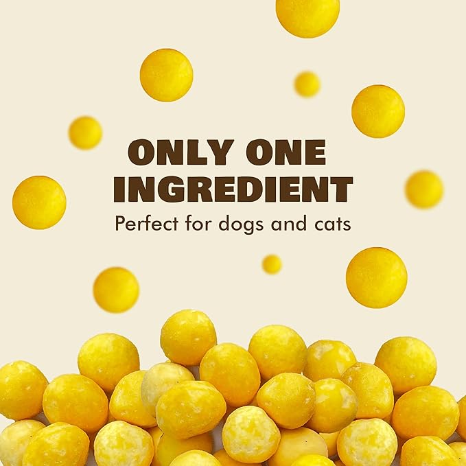 Benji & Louie Freeze Dried Quail Egg Yolk for Dog and Cats, Dogs and Cats Treat, Single Ingredient, 3 oz